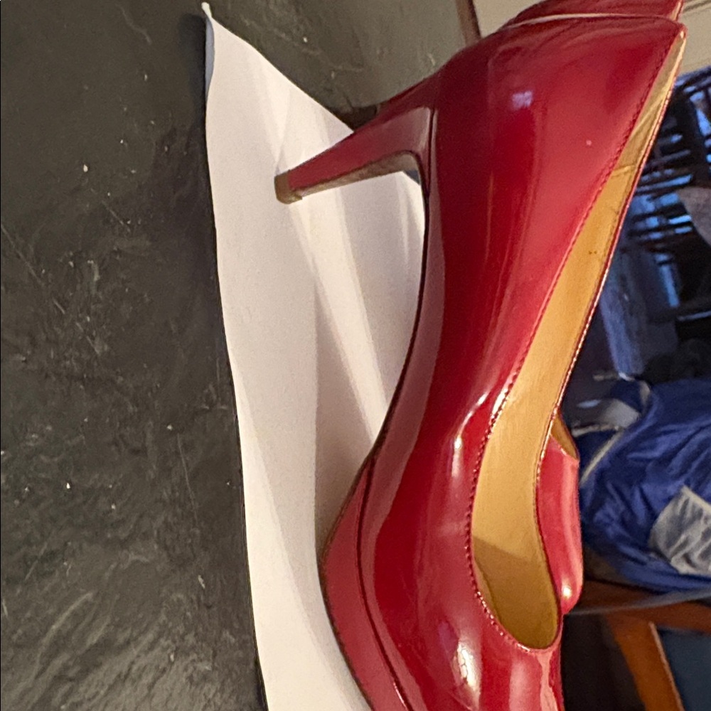 Cole Haan Nike Air Red Patent Leather Platform Pumps Women's Size 9 some scuffs
